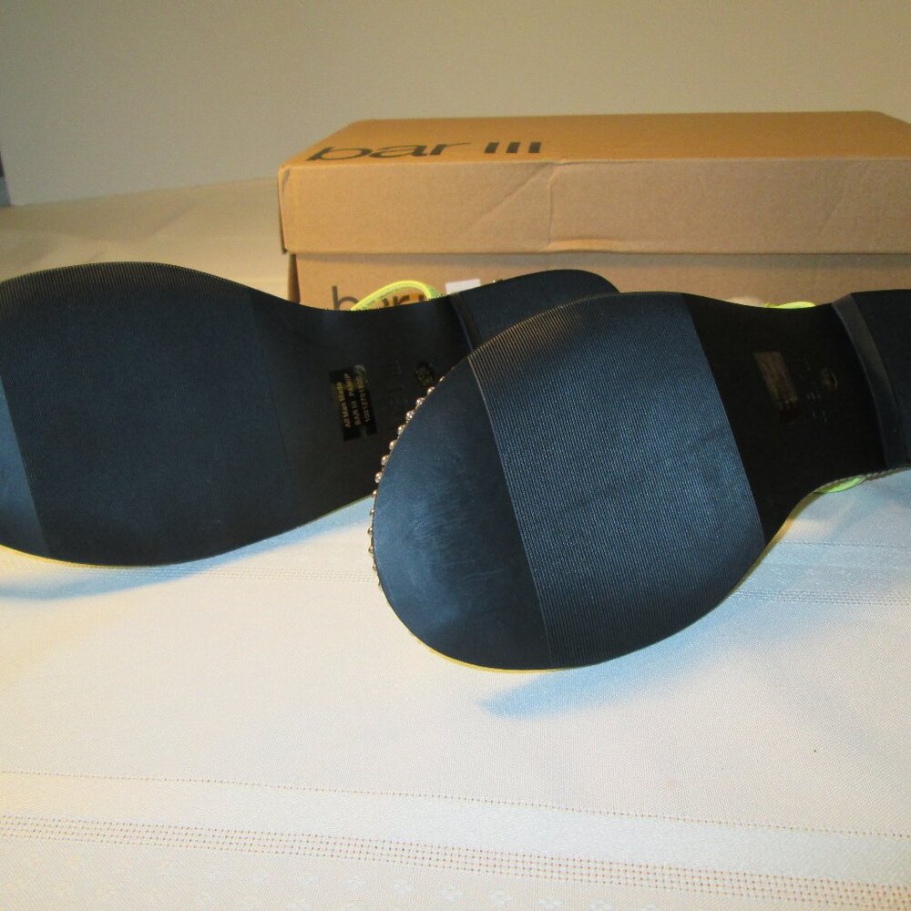 Bar III Pami Strappy Flat Sandals Citron NIB Sz 9.5 M - Picture 7 of 8